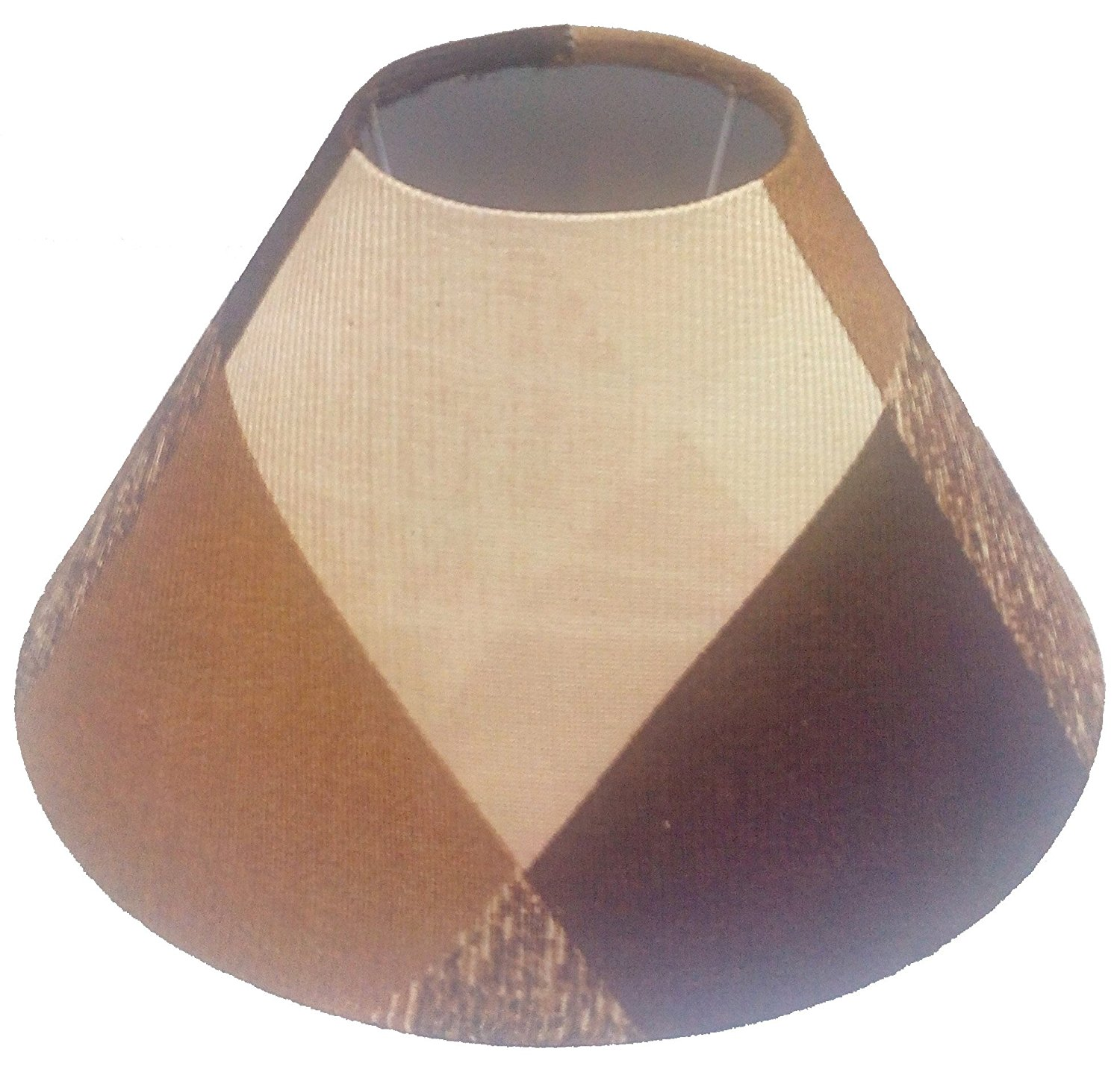 Round Brown Checks Designer Lamp Shade