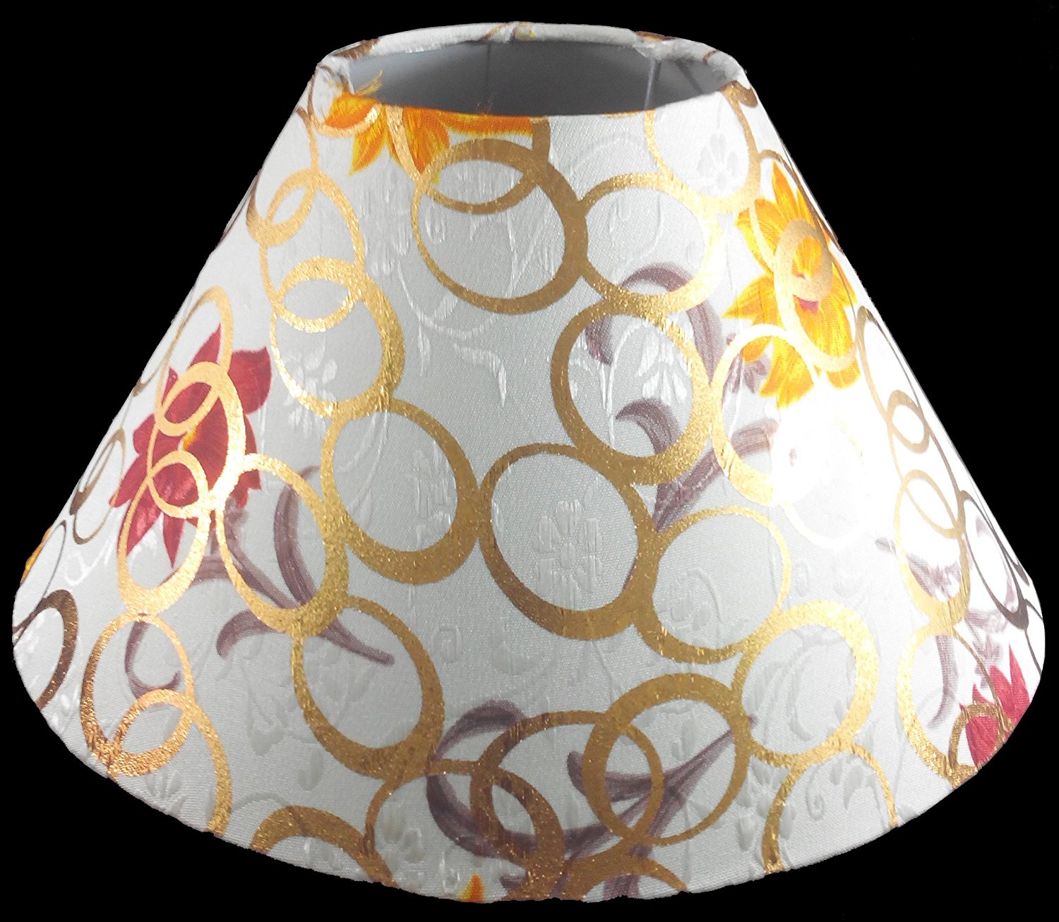 Round Cream with Golden Polka Dots